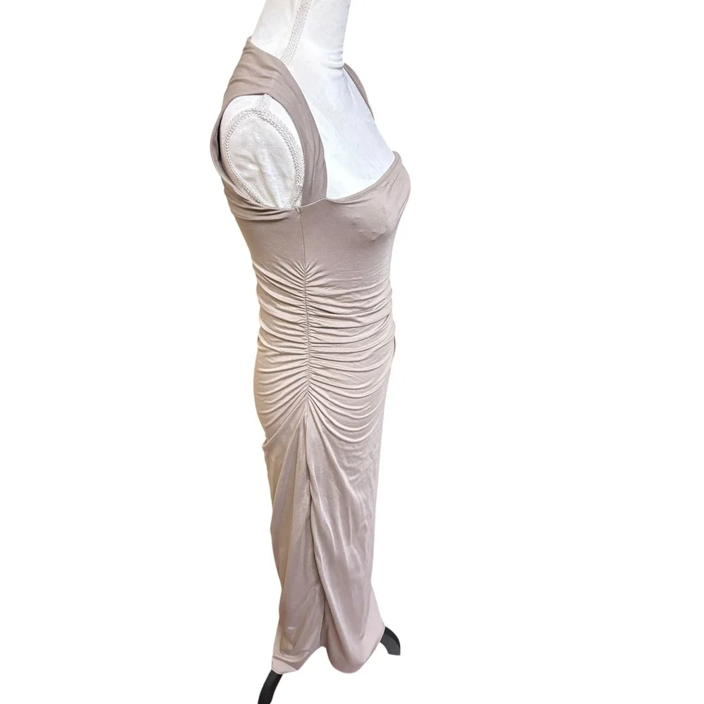 New NWT Abercrombie & Fitch Ava Knit Square Neck Maxi Modal Cotton Blend Dress M